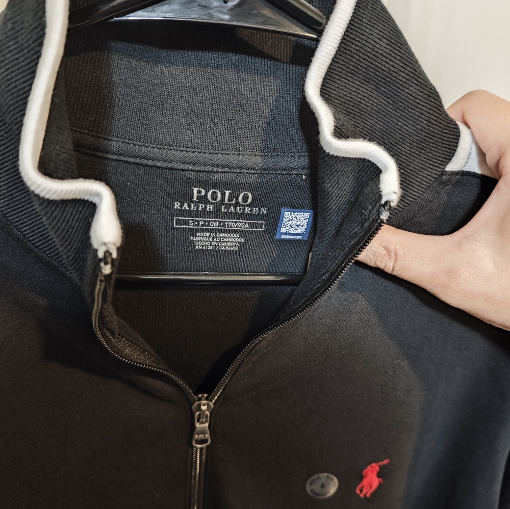 Polo by Ralph Lauren Men's Black interlock track jacket